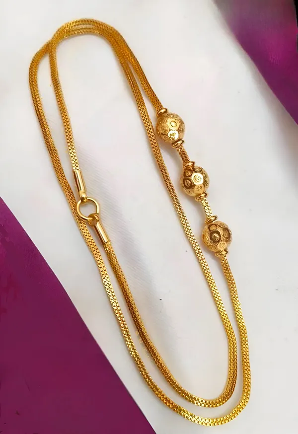 One_Gram_Gold_Plated_South_Design_Mugappu_Chain_For_Women