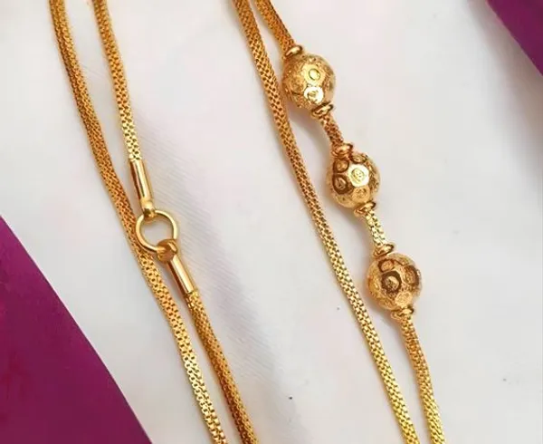 One_Gram_Gold_Plated_South_Design_Mugappu_Chain_For_Women