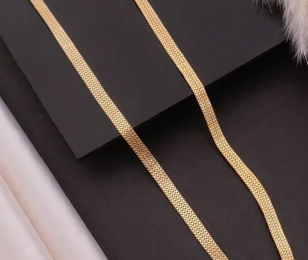 Stylish_Gold_Plated_Heart_Pendant_Necklace_for_Women_|_Elegant_4-Line_Flat_Chain_with_Textured_Heart_Design