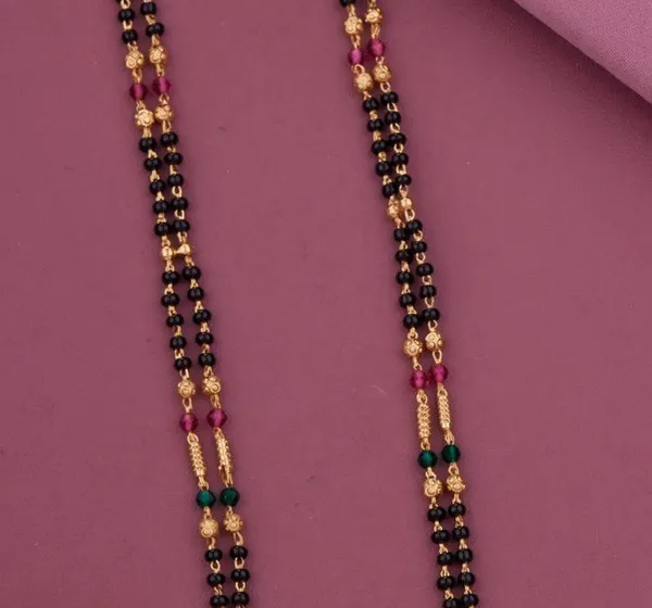Elegant_&_Premium_Quality_Gold-Plated_Double_Strand_Mangalsutra_With_Golden_Pearl_Drops_For_Women