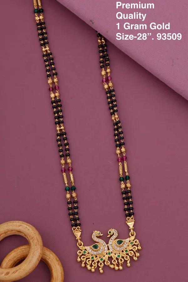 Elegant_&_Premium_Quality_Gold-Plated_Double_Strand_Mangalsutra_With_Golden_Pearl_Drops_For_Women
