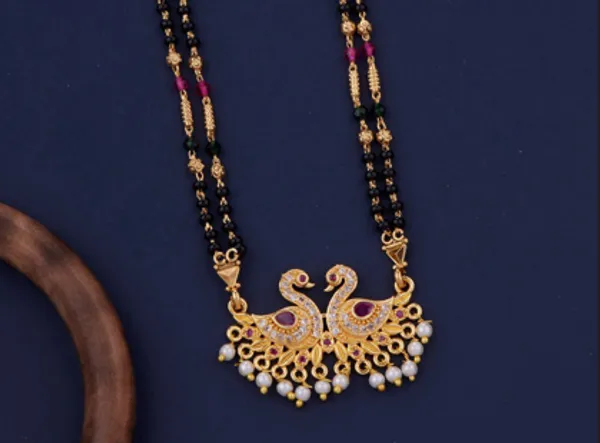 Elegant_&_Premium_Quality_Gold-Plated_Double_Strand_Mangalsutra_With_Pearl_Drops_For_Women