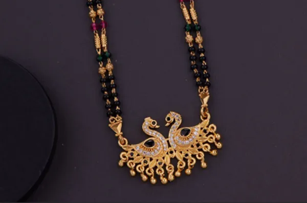 Elegant_&_Premium_Quality_Gold-Plated_Double_Strand_Mangalsutra_With_Golden_Pearl_Drops_For_Women
