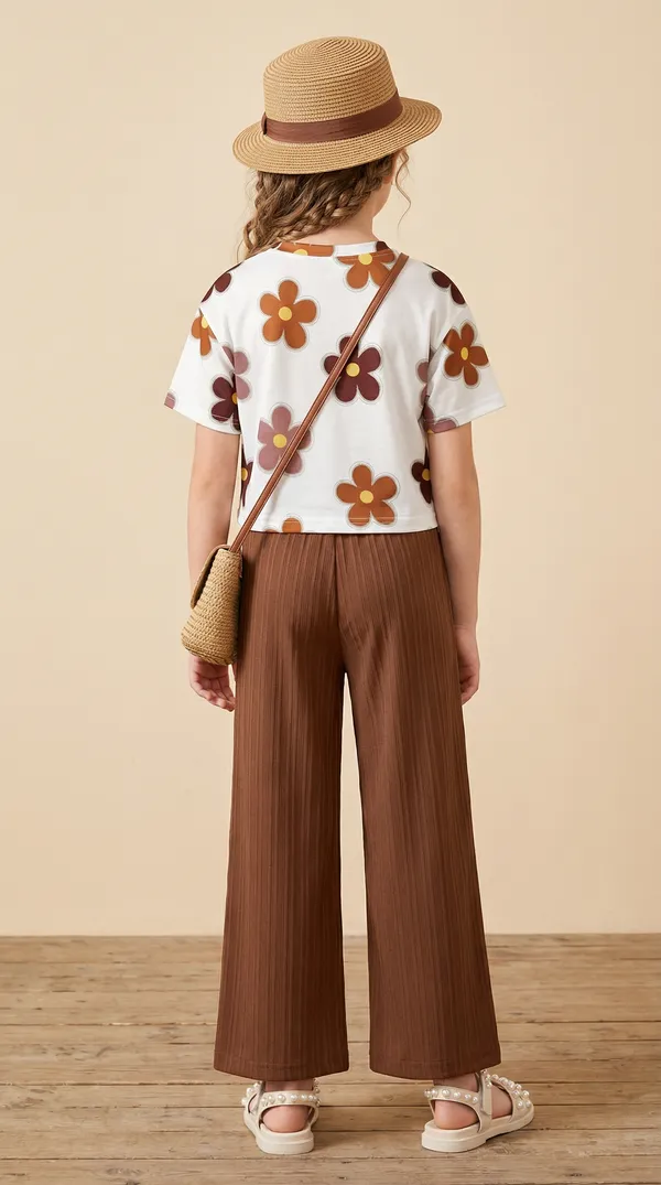 Girls_Brown_Floral_Printed_Top_with_Pleated_Palazzo_Pants_Co-Ord_Set