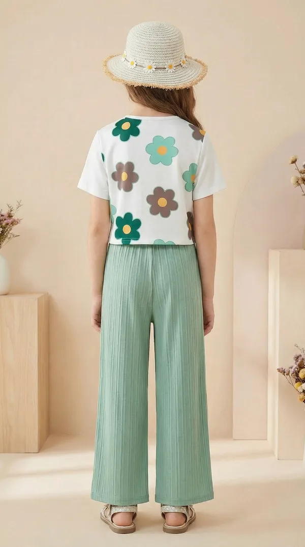 Girls_Mint_Green_Floral_Printed_Top_with_Pleated_Wide-Leg_Palazzo_Co-Ord_Set