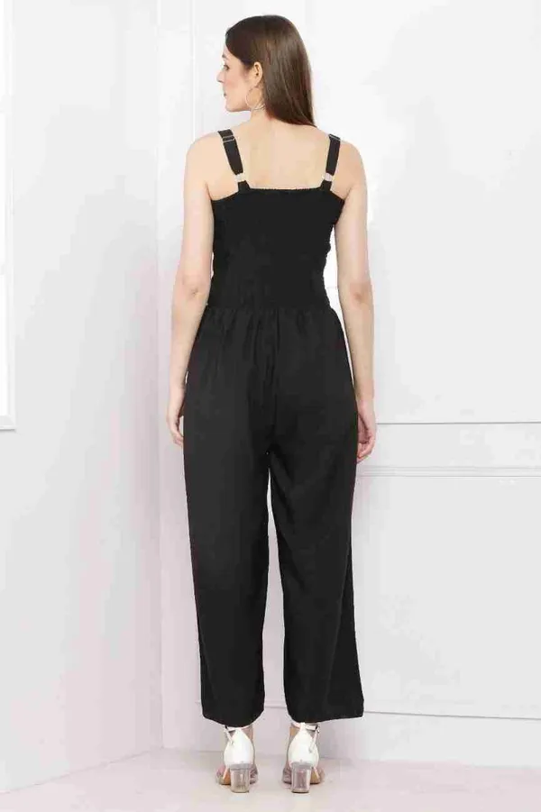 Black_Crepe_Half_Sleeve_2_Piece_Jumpsuit_For_Women
