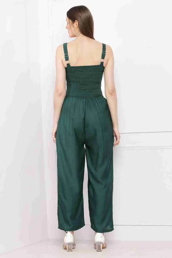 Green_Crepe_Half_Sleeve_2_Piece_Jumpsuit_For_Women