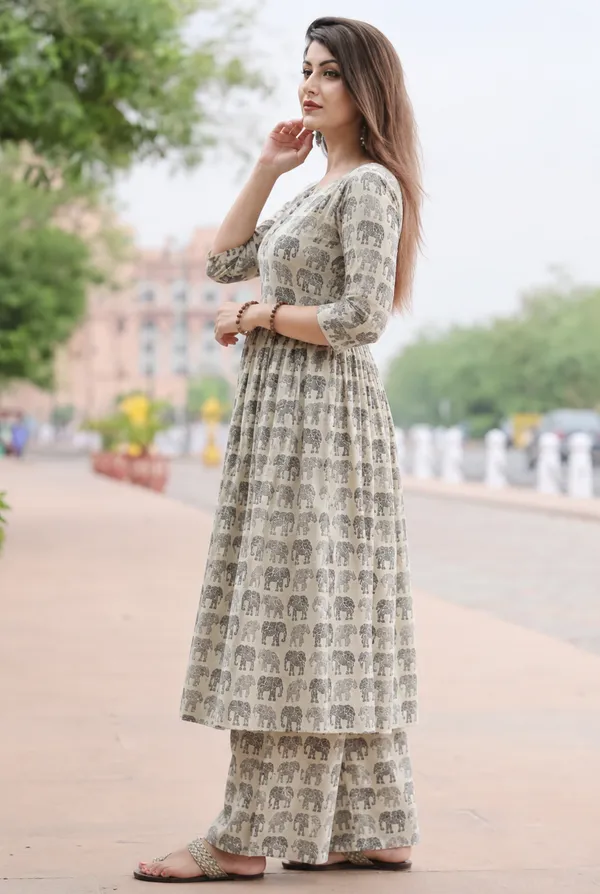 Elegant_Women’s_Printed_Kurta_Palazzo_Set_with_Elephant_Design_|_Casual_Ethnic_Wear_for_Women_|_100%_Pure_Cotton