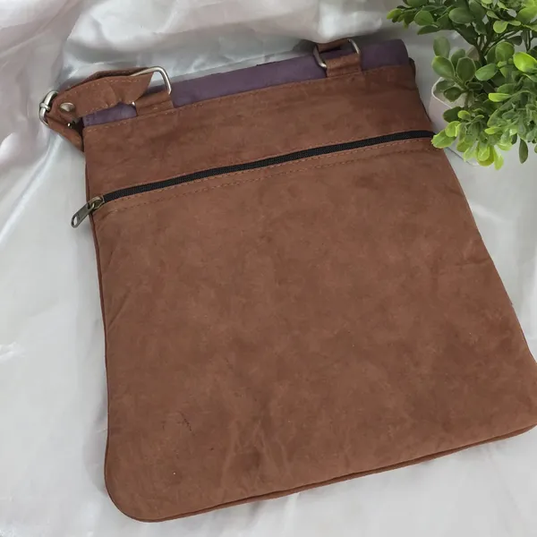 Brown_&_Purple_Leather_Sling_Bag_For_Women_&_Girls