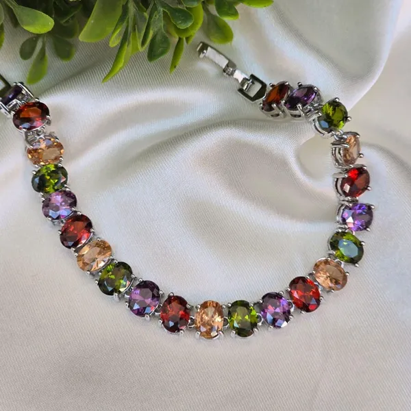 Multicolor_Stainless_Steel_Oval_Shaped_Bracelet