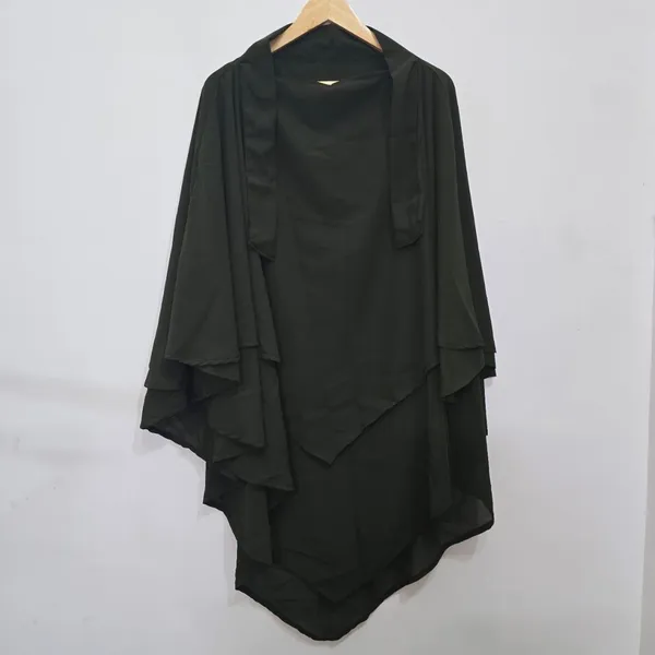 Dark_Green_Premium_Soft_Faux_Georgette_Anti-Tarnish_&_Water_Resistant_Tie_Back_Strings_Khimar_For_Women