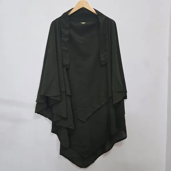 Dark_Green_Premium_Soft_Faux_Georgette_Anti-Tarnish_&_Water_Resistant_Tie_Back_Strings_Khimar_For_Women