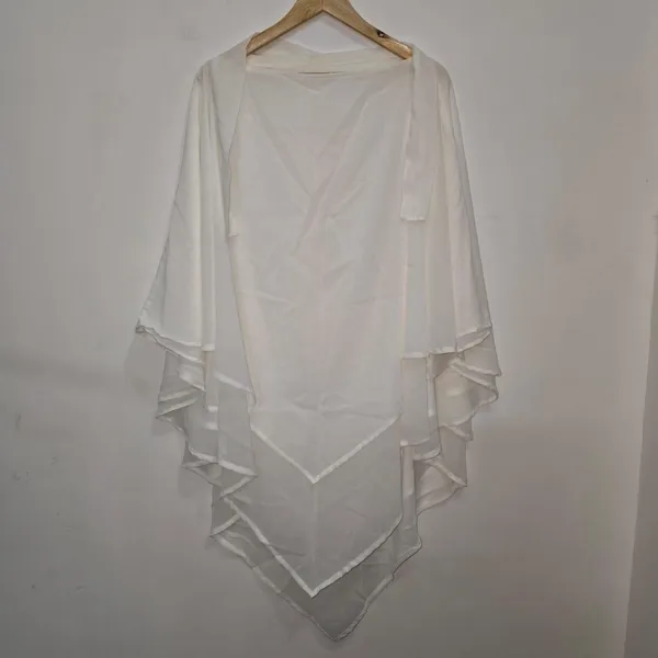 White_Premium_Soft_Faux_Georgette_Tie_Back_Strings_Khimar