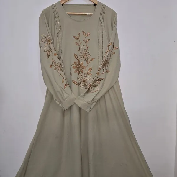 Cream_Georgette_Abaya_With_Golden_Embroidery