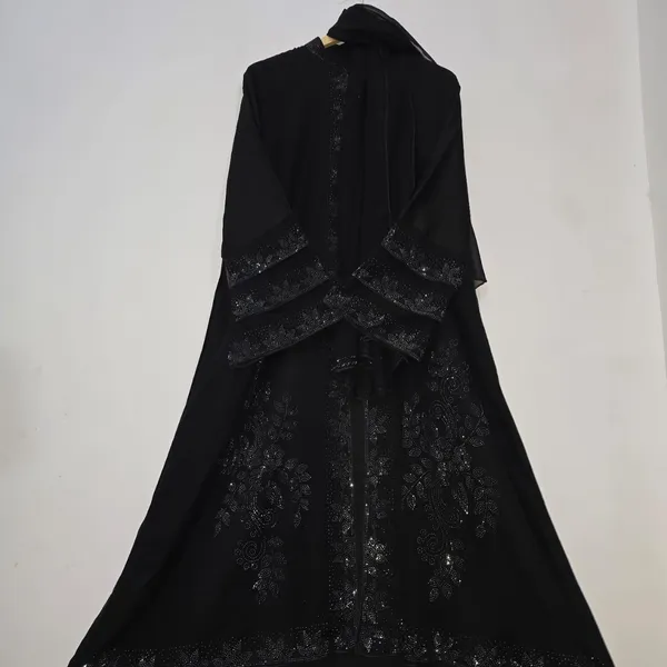 Black_Chiffon_Abaya_Burqa_With_Attached_Shrug_For_Women