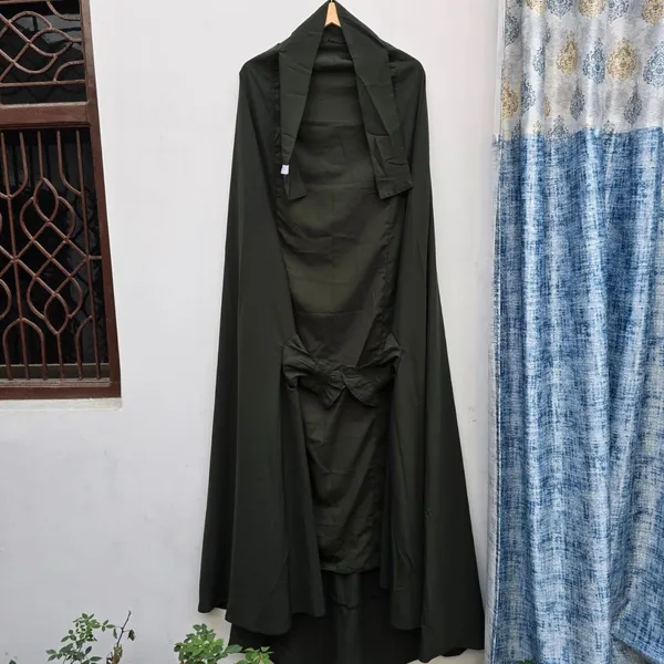 Olive_Green_Firdaus_Fabric_Adjustable_Jilbab_&_Skirt