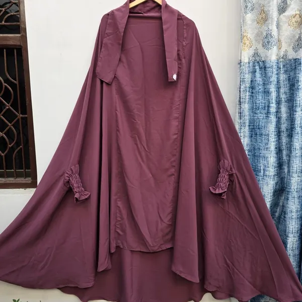 Dusky_Pink_Firdaus_Fabric_Adjustable_Jilbab_&_Skirt