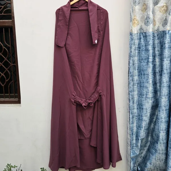 Dusky_Pink_Firdaus_Fabric_Adjustable_Jilbab_&_Skirt