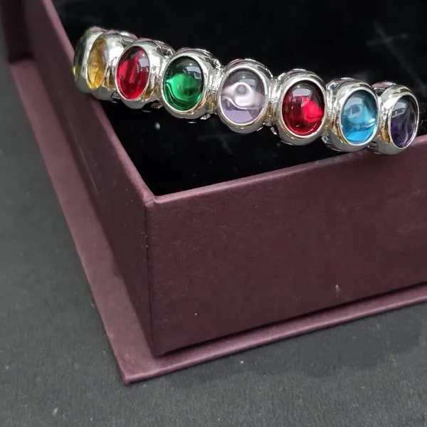 Multicolor_Stainless_Steel_Oval_Design_Stone_Bangle