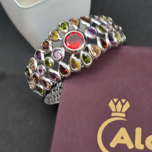 Multicolor_Stainless_Steel_Oval_Design_Stone_Bangle