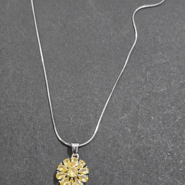 Yellow_Stainless_Steel_Sapphire_Pendant_Set