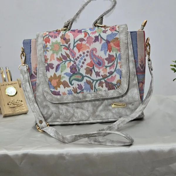 Ash_Grey_Leather_Sling_Bag_For_Women_&_Girls