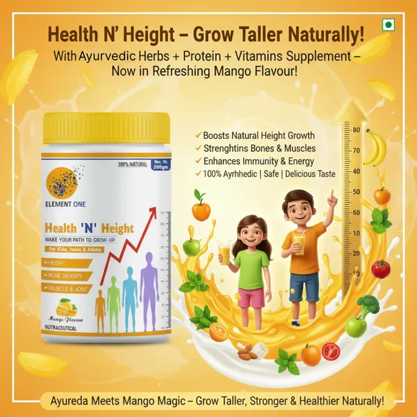 Element_One_Health_N_Height_–_Mango_Flavour_|_Ayurvedic_Height_Growth_Nutrition_for_Boys_&_Girls_|_Herbal_Extracts,_Vitamins_&_Minerals_for_Strong_Bones,_Immunity_&_Overall_Growth