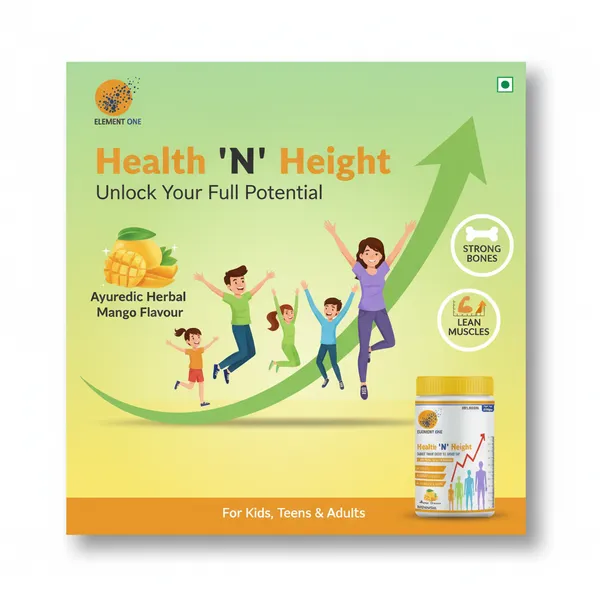 Element_One_Health_N_Height_–_Mango_Flavour_|_Ayurvedic_Height_Growth_Nutrition_for_Boys_&_Girls_|_Herbal_Extracts,_Vitamins_&_Minerals_for_Strong_Bones,_Immunity_&_Overall_Growth