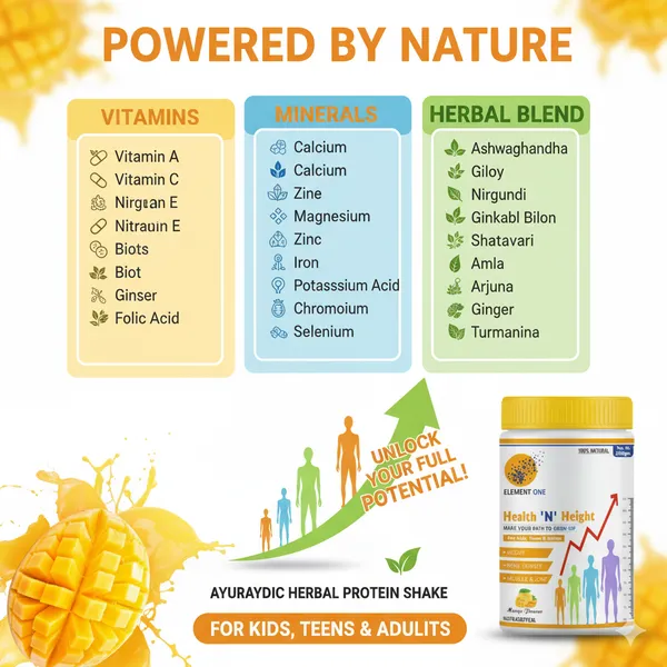 Element_One_Health_N_Height_–_Mango_Flavour_|_Ayurvedic_Height_Growth_Nutrition_for_Boys_&_Girls_|_Herbal_Extracts,_Vitamins_&_Minerals_for_Strong_Bones,_Immunity_&_Overall_Growth