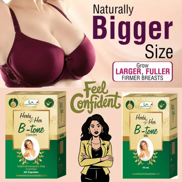 B_Tone_Breast_Capsule_&_Massage_Oil_|_Natural_Breast_Enhancer_for_Women_|_Firmness,_Volume_&_Confidence_Support