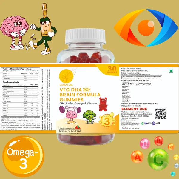 VEG_DHA_with_Omega_3_|_Plant-Based_DHA_from_Algae_|_Supports_Brain,_Eye_&_Heart_Health_|_Omega_3_6_9_Fatty_Acids_with_Vitamins_&_Herbal_Extracts_|_For_Kids_&_Adults
