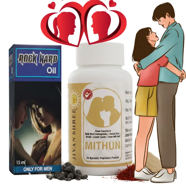 Mithun_&_RockHard_Oil_Combo_|_Ayurvedic_Men’s_Vitality_Capsules_&_Massage_Oil_for_Stamina,_Strength,_Size_&_Confidence
