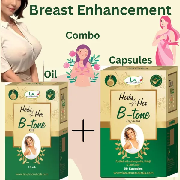 B_Tone_Breast_Capsule_&_Massage_Oil_|_Natural_Breast_Enhancer_for_Women_|_Firmness,_Volume_&_Confidence_Support