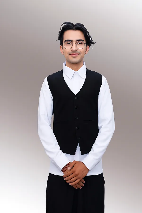 Black_Professional_Look_Cotton_Waiter_Waistcoat