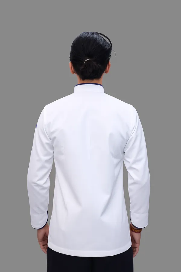 White_Professional_Look_Cotton_Piping_Chef_Coat