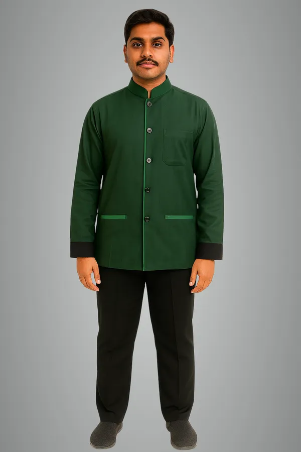 Green_Cotton_Fabric_Catering_Stewards_service_Uniform