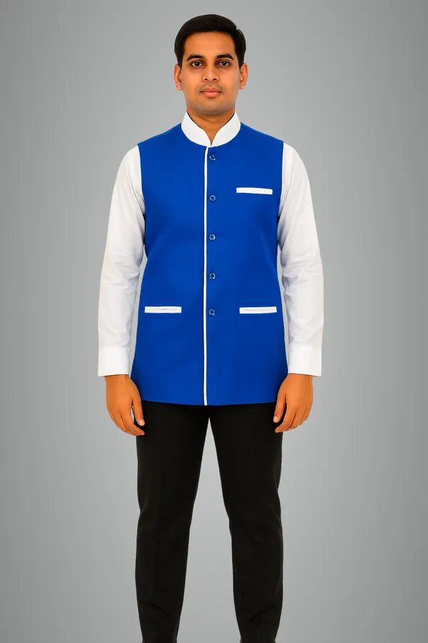 Blue_with_white_shirt_Catering_Stewards_Uniform_Full_set