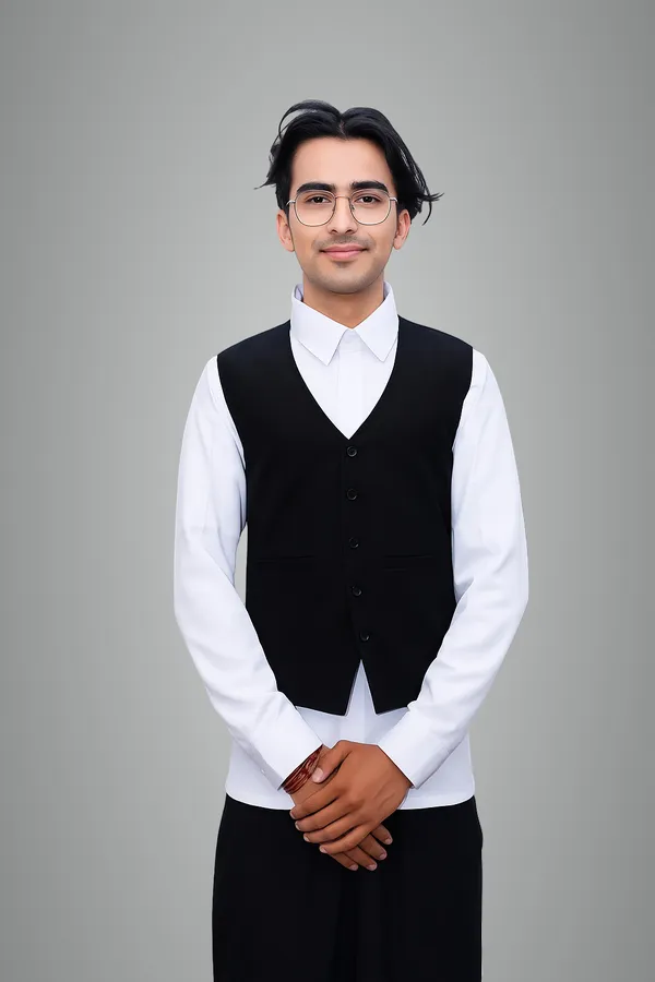 Black_Professional_Look_Cotton_Waiter_Waistcoat