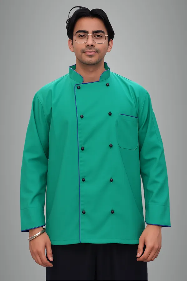 Light_Green_Professional_Look_Cotton_Piping_Chef_Coat