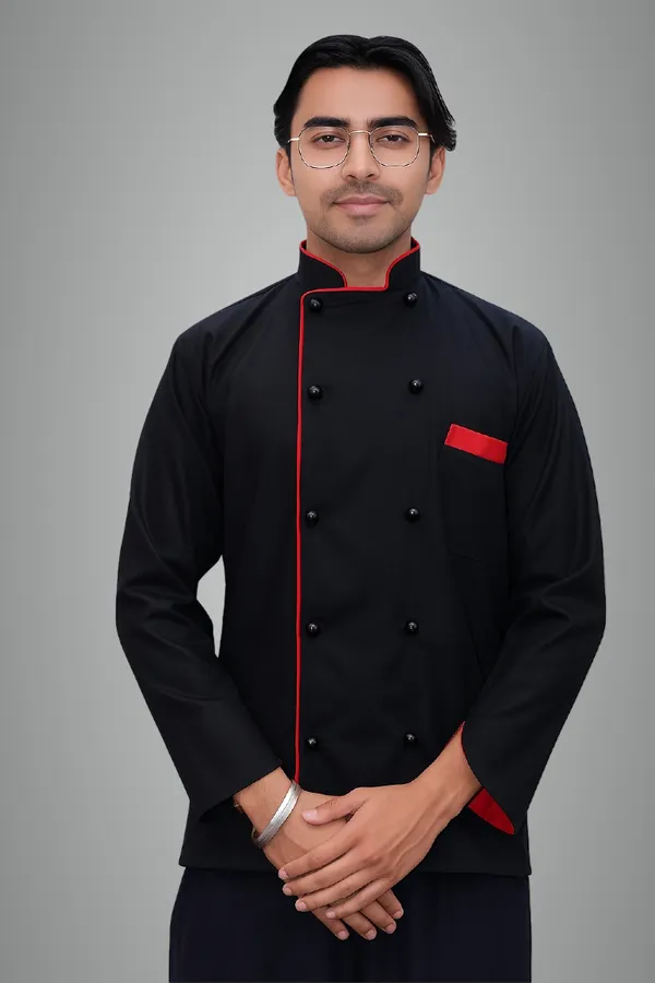 Black_Professional_Look_Cotton_Piping_Chef_Coat