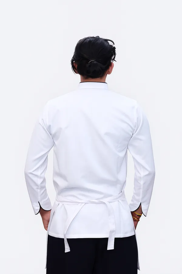 White_Professional_Look_Cotton_Piping_Chef_Coat