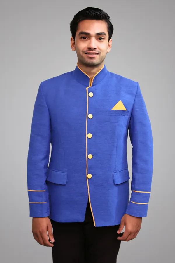 Royal_Blue_Velvet_Fabric_Catering_Stewards_Service_Coat