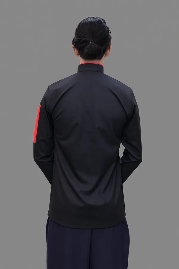 Black_Professional_Look_Cotton_Piping_Chef_Coat