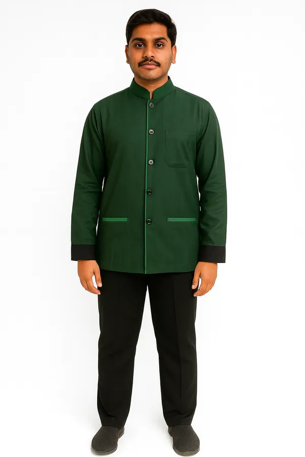 Green_Cotton_Fabric_Catering_Stewards_service_Uniform