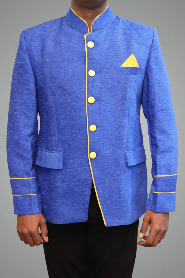 Royal_Blue_Velvet_Fabric_Catering_Stewards_Service_Coat