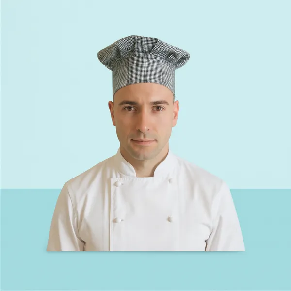 Gray_&_Black_Makki_check_Chef_cap