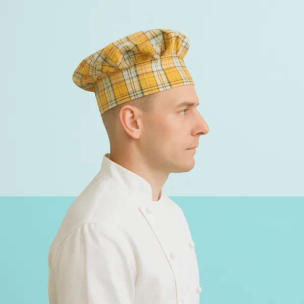 Yellow_&_white_Stripes_design_Chef_Cap