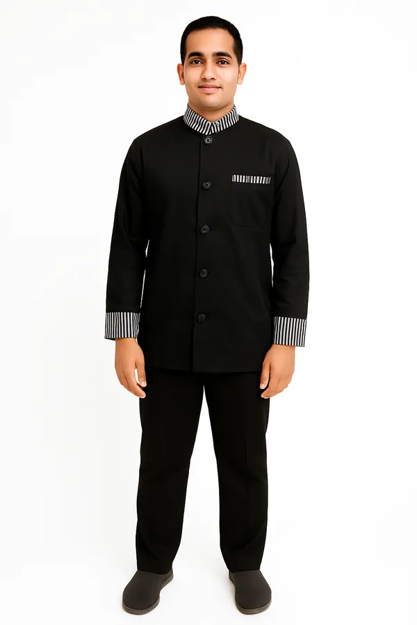 Black_with_Gray_strips_Chef_Coat