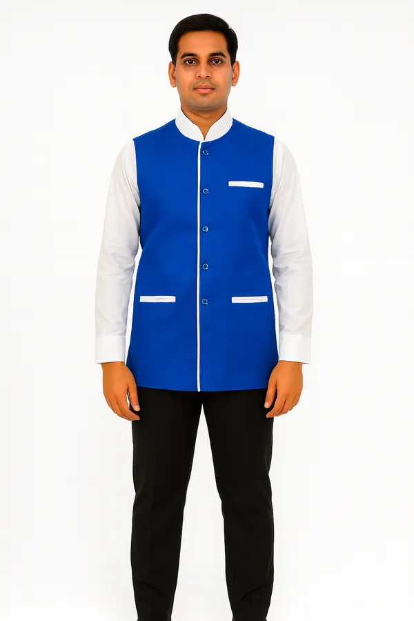 Blue_with_white_shirt_Catering_Stewards_Uniform_Full_set