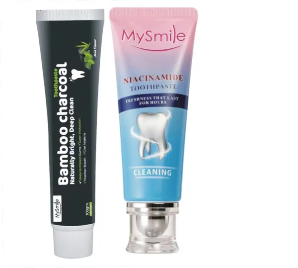 Mysmile_Bamboo_Charcoal_Toothpaste,_Naturally_Bright,_Deep_Clean,_100Ml_&_Niacinamide_Toothpaste,_Cleaning,_Freshness_For_Hours